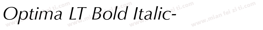 Optima LT Bold Italic字体转换